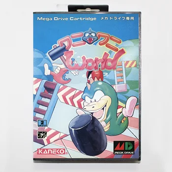  Горячая распродажа Wani Wani World Game Card с розничной коробкой 16-битная тележка MD для системы Sega Mega Drive/Genesis