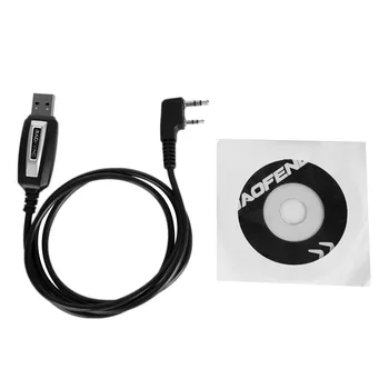 Аксессуары для пишущего кабеля Кабель для программирования порта K Baofeng UV-5R USB-кабель программирования с компакт-диском с драйвером CB Radio Walkie-Talkie