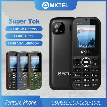 MKTEL SUPER TOK Feature Phone 1,77 дюйма Дисплей 800 мАч Батарея Две SIM-карты Режим ожидания MP3 MP4 FM-радио для пожилых
