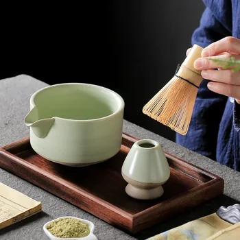 Handmade Home Easy Clean Matcha Чайный набор Инструмент Подставка Набор Чаша Венчик Совок Подарочная церемония Традиционные японские аксессуары