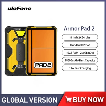 Ulefone Armor Pad 2 Прочный планшет 11 дюймов 2K до 16 ГБ ОЗУ + 256 ГБ ПЗУ IP68 / IP69K Планшетный телефон 18600 мАч Android 13 4G Планшетный ПК