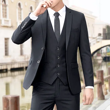 5007-R-Костюм мужской профессиональный деловой формальный костюм корейская версия тонкий повседневный черный пиджак мужской одинарный западный пальто