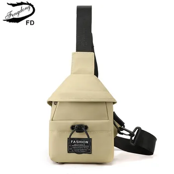 Fengdong противоугонная нагрудная сумка для мужчин мини сумки через плечо маленькая сумка через плечо водонепроницаемая спортивная сумка на открытом воздухе сумка для мобильного телефона для мужчин