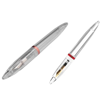 2x 0,5 мм перьевая ручка с пипеткой прозрачные ручки большой емкости офисная школа розовое золото и красный