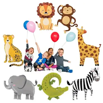 фольга слон сафари воздушный шар с улыбкой слон реалистичные воздушные шары для вечеринки в лесу тематическая вечеринка парк развлечений джунгли день рождения