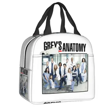 Greys Anatomy Термоизолированные сумки для ланча Женщины Портативный контейнер для обеда на открытом воздухе Кемпинг Путешествия Многофункциональная коробка для еды