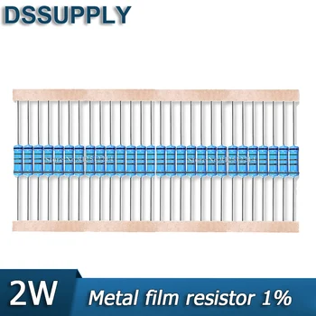 20Pcs 2W Металлический пленочный резистор 1R ~ 1M 1%