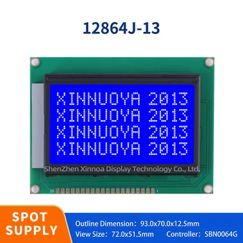 12864J-13 Дисплейный модуль Синяя пленка 5V KS0108 ЖК-экран Графический модуль точечной матрицы с большими скидками