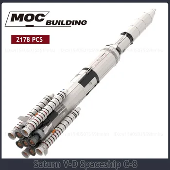 Space MOC Строительные блоки UCS Saturn V-D Космический корабль C-8 Технология Кирпичи Шаттл Модель Научные игрушки Коллекция креативных дисплеев
