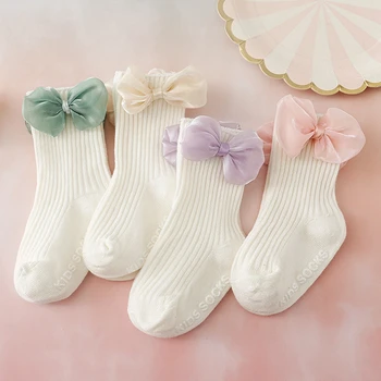 Осень-зима Носки для девочек Носки для новорожденных Детские носки Носки для младенцев Детские носки Противоскользящие мягкие хлопчатобумажные носки Обувь