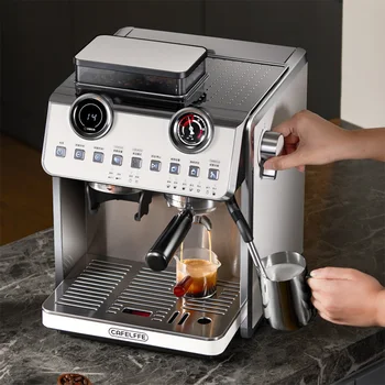 Эспрессо-машина Houselin с кофемолкой, суперавтоматическая эспрессо-машина 20 бар для эспрессо, капучины и латте