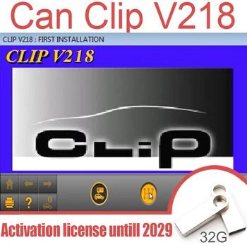 2022 Can Clip V218 для диагностического программного обеспечения Renault OBD2 Обновление данных до 2029 года Тест подушек безопасности База Doc Физическое измерение Мультиметр