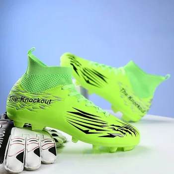 Популярные футбольные кроссовки для пар Дизайнерская спортивная футбольная обувь с длинным шипом Мужская удобная футбольная обувь Мужские футбольные бутсы