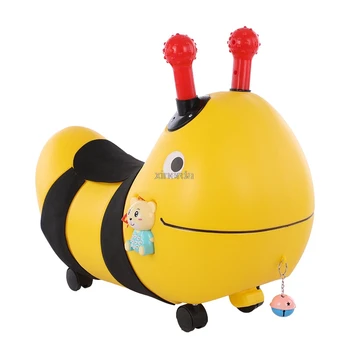 Пчела Мультфильм Дети катаются на игрушке с музыкой Детский самокат для ног Детский подарок для детей 2-6 лет Обучение ходьбе самокат