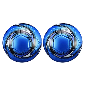 2X Профессиональный футбольный мяч размера 5 Официальная футбольная тренировка Соревнования по футбольному мячу на открытом воздухе Синий