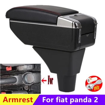 НОВИНКА Для fiat panda 2 Подлокотник Для подлокотника автомобиля Fiat Panda Центральная консоль Ящик для хранения с USB-аксессуарами для салона автомобиля