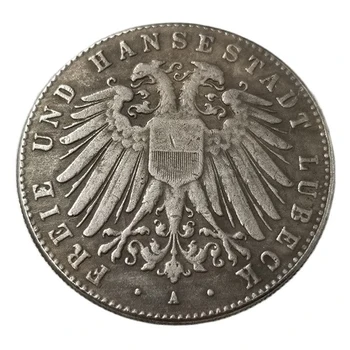 Германия 1907 Памятная монета Корона Орел Двуглавый Орел Шаблон Монеты Коллекция Ремесла Сувенир Сувенир Немецкая монета