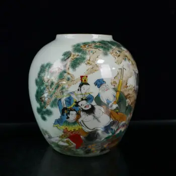 Китайский старый фарфоровый кувшин для пастели с рисунком картины Кувшин Шаблон Резервуар для хранения