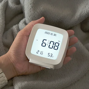 Простые часы Компактный удобный будильник Детские студенческие прикроватные часы Часы температуры и влажности Часы для детской комнаты