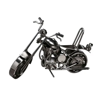 Кованое железо Крутая модель мотоцикла Украшения для дома Украшения для мотоцикла Комната Настольные ремесла Подарок на день рождения для парня
