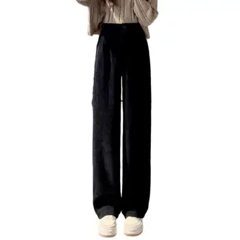 Леди Свободный костюм Брюки Женские зимние брюки Стильные зимние брюки Женские широкие брюки с высокой талией для комфорта