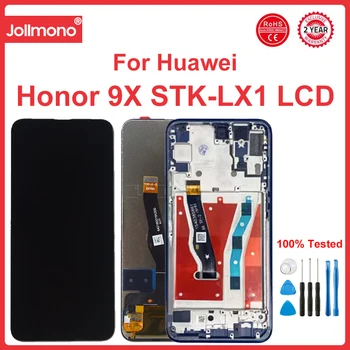 6.59 '' Оригинал For Honor 9X 9 X премиум глобальное издание STK-LX1 STK-L22 ЖК-дисплей с сенсорным экраном Дигитайзер в сборе + рама
