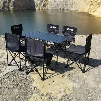 Складные столы и стулья, портативные походные наборы для пикника, столы на открытом воздухе