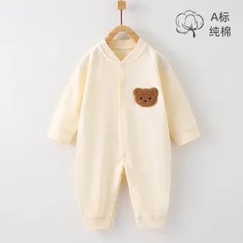 Весенний детский комбинезон Детская одежда для зайца Женская пижама Одежда для новорожденных Мужская одежда для ползания Fall Boneless