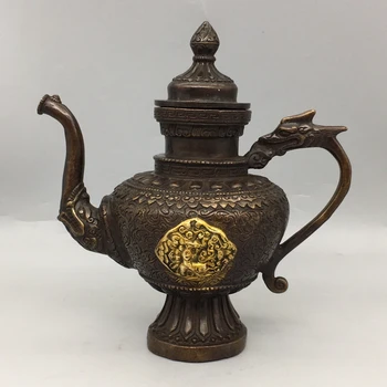 Античная бронза, новинки, позолоченные бронзовые горшки, старинные домашние чайники из чистой меди, чайники и кувшины.
