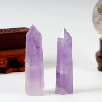  1 шт. 4-7 см 100% натуральный уругвай темно-фиолетовый аметист кристалл кварц точка оканчивающаяся палочка исцеление драгоценные камни украшения ремесла