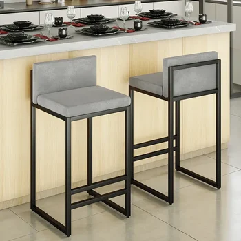Дизайн Барные стулья Ресепшн Остров Высокий Кофе Скандинавский стул Современная кухня Bancos De Bar Cadeiras Sedie Мебель HD50BY