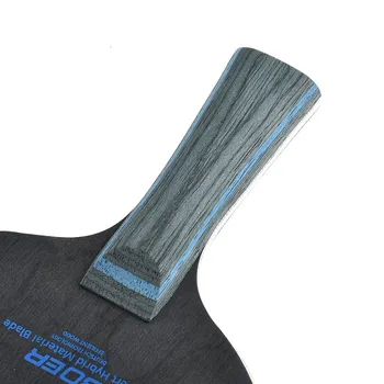 Лезвие для настольного тенниса из углеродного волокна и Aryl Group, 7-слойное лезвие для пинг-понга, длинная ручка, легкий и точный контроль (90 г)