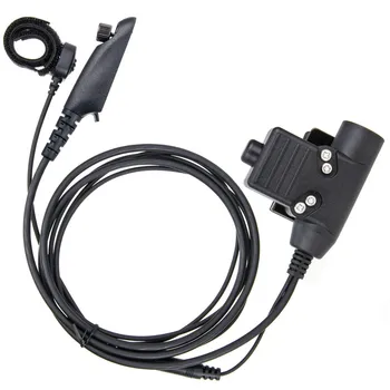 Тактическое нажатие, чтобы говорить Высокопрочный адаптер для пальцевого микрофона для рации MOTOROLA GP140 GP320 GP328 GP338 MTX850 U94 PTT