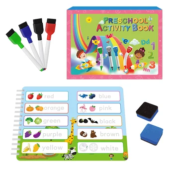 40 Страница Детская рукописная волшебная тетрадь Упражнение Дошкольное обучение Многоразовая книга игрушек для детей младшего возраста
