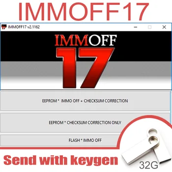 Автомобильное программное обеспечение IMMOFF17 отправить с помощью кейгена Коррекция контрольной суммы EEPROM Immo Off ЭБУ EDC17 MED17 Программа ЭБУ Нейротюнинг Windows 7