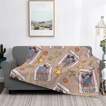 Cookies Monsters Wanted Одеяло Фланелевое украшение Мультфильм Многофункциональное теплое одеяло для кровати Автомобильные покрывала