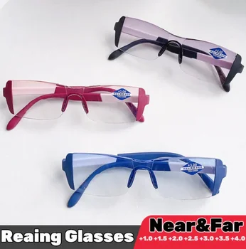 Женские интеллектуальные бифокальные очки для чтения Ближние дальние очки Мужские винтажные трендовые очки с защитой от синего света Очки для пресбиопии