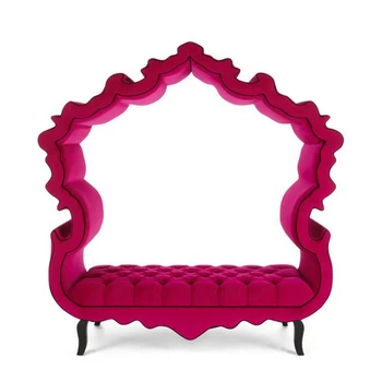 Персонализированное классическое кресло для взрослых из ткани Rose Red Balcony Leisure