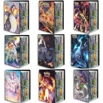 Pokemon Charizard Mewtwo Gengar Rayquaza Sylveon PVC Material Game Collection Card Book Может вместить 240 шт. Подарки для друзей