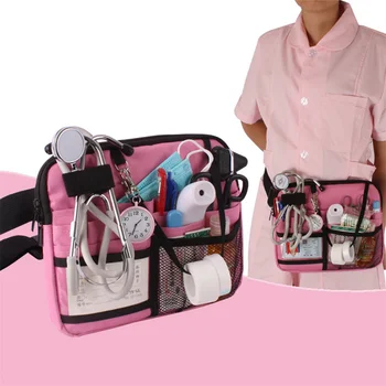 Nurse Fanny Pack Multi Pocket Waist Organizer Belt С регулируемым поясным ремнем Nurse Tool Поясная сумка Органайзер Сумка Портативный