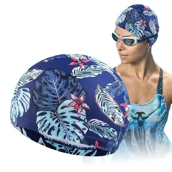 Шапка для плавания для мужчин Модная шапка для плавания с принтом для девочек Аксессуар для плавания для бассейна Отель Дом Море Для женщин Мужчин Подростков