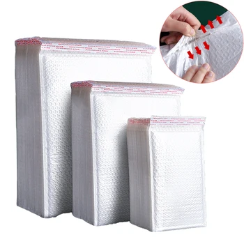  50 / 30 / 10 шт. Shockprooof Bubble Packing Bag Self Seal Bubble Envelope Package Business Shipping Packaging Ювелирная сумка Водонепроницаемый