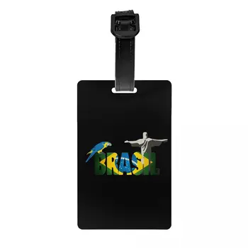 Флаг Бразилии Багажная бирка для дорожного чемодана Конфиденциальность Обложка Имя Идентификационная карта