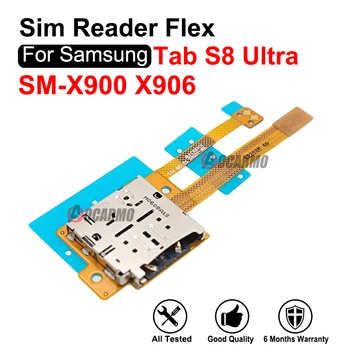  SIM Tray SD Card Reader Holder Flex Cable Для Samsung Galaxy Tab S8 Ultra X900 X906 SM-X906B Запасная часть