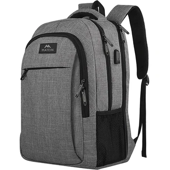 Мужчины 17,3 дюйма USB-порт большой емкости Высококачественные оксфордские бизнес-рюкзаки для ноутбуков На открытом воздухе Водонепроницаемые и износостойкие сумки