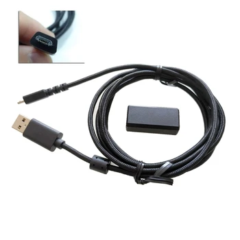 Для Logitech G502 Прочный плетеный USB-кабель для мыши Черный зарядный шнур Адаптер для мыши G502 Lightspeed - Дропшиппинг