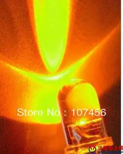 100 шт./лот бесплатная доставка!! 3 мм мигающий желтый светодиод (5000mcd) 3 мм мигающая желтая светодиодная вспышка вода прозрачная лампа