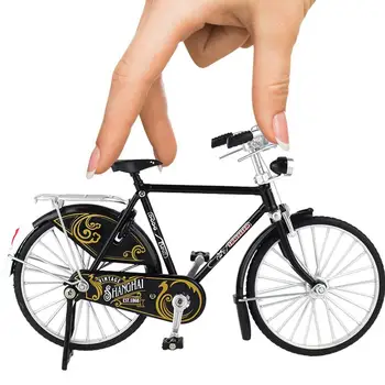 Модели мини-велосипедов в масштабе 1:10 Металлический горный велосипед Металлический гоночный мини-велосипед Модель Украшение дома Ремесла Миниатюрный палец Гора