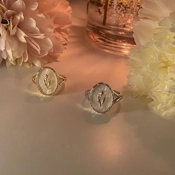 2022 Новые модные кольца для женщин Милый цветок тюльпана Ins Ветер Эмаль Золотой цвет Регулируемый размер Открытое кольцо оптом Ювелирные изделия Подарки