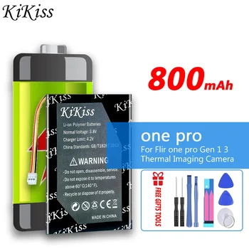 KiKiss Сменный аккумулятор более высокой емкости 800 мАч для тепловизионной камеры Flir one pro Gen 1 3